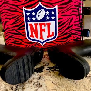 Black NFL Dallas Cowboy Rain boots size 10 - NEW